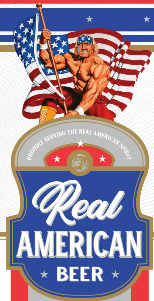 Hulk Hogan Entering the Ring with “Real American Beer”